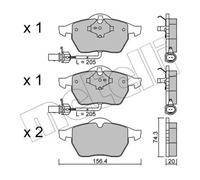 Pastillas de freno 22-0181-3 METELLI para AUDI A6 C5 A6 C5 Avant