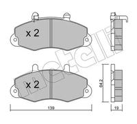 Pastillas de freno 22-0194-1 METELLI para FORD TRANSIT Autobús TRANSIT Furgoneta
