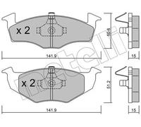 Pastillas de freno 22-0206-2 METELLI para VW SEAT