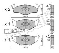 Pastillas de freno 22-0206-3 METELLI para SKODA VW SEAT