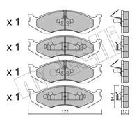 Pastillas de freno 22-0218-0 METELLI para JEEP WRANGLER I CHEROKEE WRANGLER II