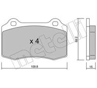 Pastillas de freno 22-0251-2 METELLI para CITROËN JAGUAR LOTUS SEAT VOLVO FORD