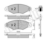 Pastillas de freno 22-0253-1 METELLI para RENAULT NISSAN