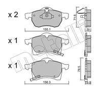 Pastillas de freno 22-0258-0 METELLI para OPEL ASTRA G Hatchback ASTRA G Sedán