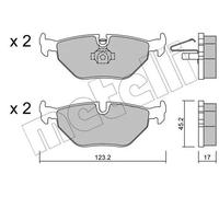 Pastillas de freno 22-0261-0 METELLI para SAAB BMW ROVER MG