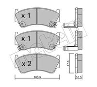 Pastillas de freno 22-0277-0 METELLI para NISSAN ALMERA I Hatchback ALMERA I