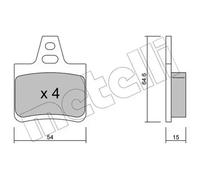 Pastillas de freno 22-0285-0 METELLI para CITROËN XM XANTIA XM Break