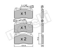 Pastillas de freno 22-0288-0 METELLI para LANCIA ALFA ROMEO