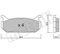 Pastillas de freno 22-0303-0 METELLI para MAZDA FORD USA