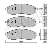 Pastillas de freno 22-0306-0 METELLI para NISSAN MAXIMA / MAXIMA QX IV