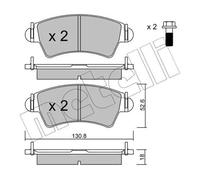 Pastillas de freno 22-0313-1 METELLI para PEUGEOT 206 Hatchback 206 CC 206 SW