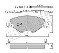 METELLI Juego de 4 pastillas de freno para CITROËN: C5 (Ref: 22-0331-0)