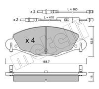 Pastillas de freno 22-0332-0 METELLI para CITROËN C5 I C5 I Break C5 II