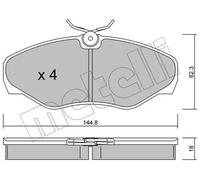 Pastillas de freno 22-0338-2 METELLI para RENAULT OPEL NISSAN