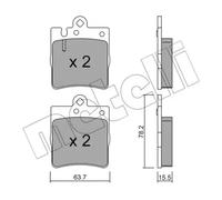 Pastillas de freno 22-0344-0 METELLI para MERCEDES-BENZ CLASE E CLASE C T-Model