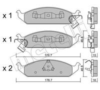 METELLI Pastillas Freno Delant. para Chrysler Estrato Cabriolet Dodge