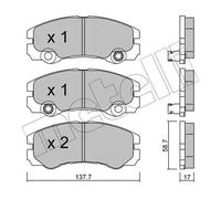 Pastillas de freno 22-0357-1 METELLI para OPEL ISUZU