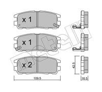 Pastillas de freno 22-0358-0 METELLI para OPEL ISUZU