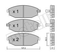 Pastillas de freno 22-0363-0 METELLI para HYUNDAI GALLOPER II