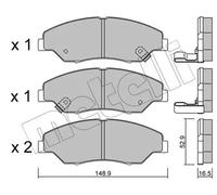 Pastillas de freno 22-0376-0 METELLI para KIA SPORTAGE SUV