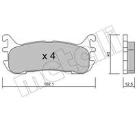 Pastillas de freno 22-0393-0 METELLI para MAZDA MX-5 I 323 F V 323 S V 323 C V