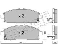 Pastillas de freno 22-0406-1 METELLI para NISSAN PATHFINDER II