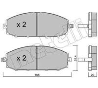 Pastillas de freno 22-0407-0 METELLI para NISSAN PATROL GR V Wagon