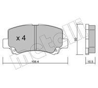 Pastillas de freno 22-0419-0 METELLI para SUZUKI GIOTTI VICTORIA