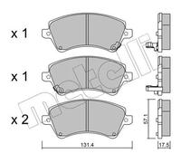Pastillas de freno 22-0446-0 METELLI para TOYOTA COROLLA COROLLA Station Wagon