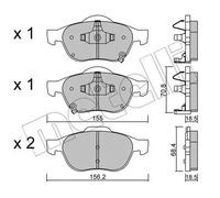 Pastillas de freno 22-0448-0 METELLI para TOYOTA AVENSIS Liftback AVENSIS