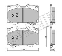 Pastillas de freno 22-0452-0 METELLI para TOYOTA LEXUS