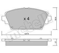 Pastillas de freno 22-0464-0 METELLI para NISSAN ALMERA TINO PRIMERA