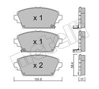 Pastillas de freno 22-0464-1 METELLI para HONDA MG