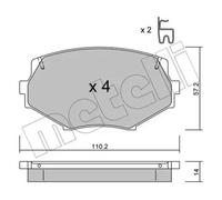 Pastillas de freno 22-0472-0 METELLI para MAZDA MX-5 I MX-5 II