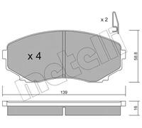 Pastillas de freno 22-0477-0 METELLI para MAZDA MPV I MPV II