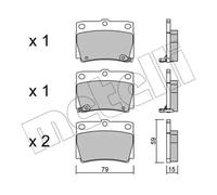 Pastillas de freno 22-0484-0 METELLI para MITSUBISHI PAJERO SPORT I
