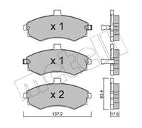 Pastillas de freno 22-0504-0 METELLI para HYUNDAI KIA