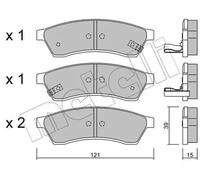 Pastillas de freno 22-0510-1 METELLI para CHEVROLET EPICA