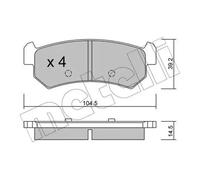 Pastillas de freno 22-0511-0 METELLI para CHEVROLET DAEWOO