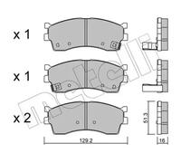 Pastillas de Freno Delantero para Kia Rio Familiar Dc 1.5 16V 1.3 Shuma II Fb