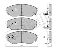 Pastillas de freno 22-0515-0 METELLI para KIA SORENTO I