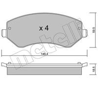 Pastillas de freno 22-0524-0 METELLI para CHRYSLER JEEP
