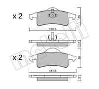 Pastillas de freno 22-0526-0 METELLI para JEEP GRAND CHEROKEE II
