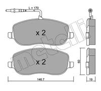 Pastillas de freno 22-0530-0 METELLI para CITROËN FIAT PEUGEOT LANCIA