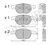 Pastillas de freno 22-0534-2 METELLI para VOLVO FORD