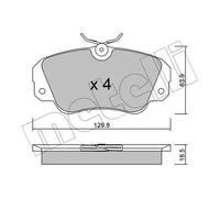 Pastillas de freno 22-0538-0 METELLI para OPEL OMEGA A OMEGA A Station Wagon