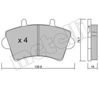 Pastillas de freno 22-0545-0 METELLI para RENAULT OPEL NISSAN