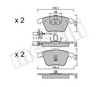 Pastillas de freno 22-0549-0 METELLI para AUDI A6 C5 A6 C5 Avant ALLROAD C5