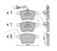 Pastillas de freno 22-0550-0 METELLI para VW FORD SEAT