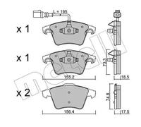 Pastillas de freno 22-0552-1 METELLI para VW MULTIVAN T5 TRANSPORTER T5 Autobús